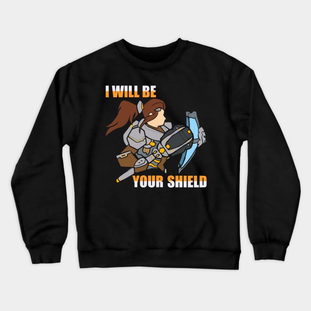 I will be your shield Brigitte Overwatch Crewneck Sweatshirt by BijouBljou